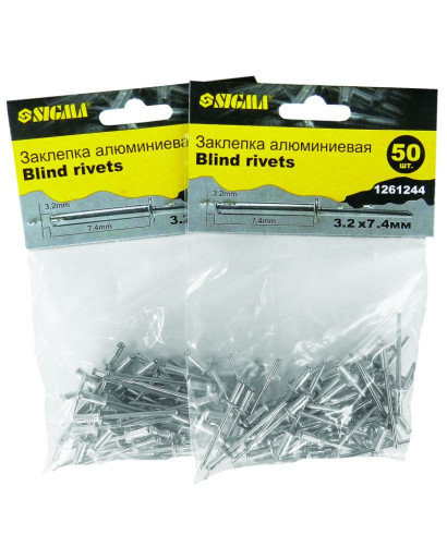 заклепки алюм 4,8*12,70мм 50шт Standard