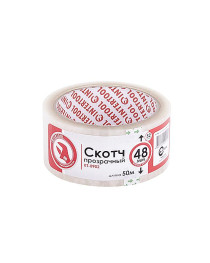 Скотч прозрачный 48мм*50м*52мкм INTERTOOL KT-0902 