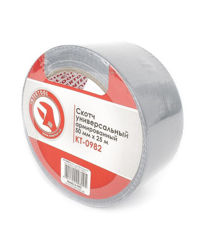 Скотч универсальный армированный 50мм*25м INTERTOOL KT-0982