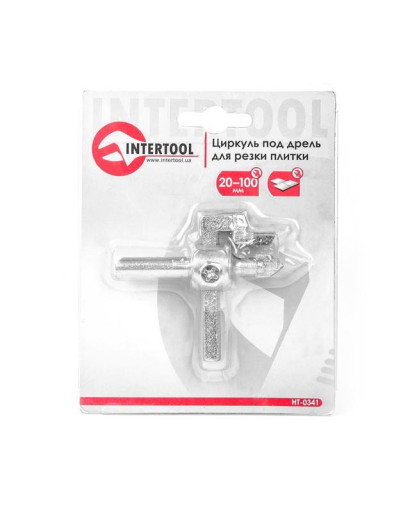 Циркуль под дрель для резки плитки 20-100 мм INTERTOOL HT-0341