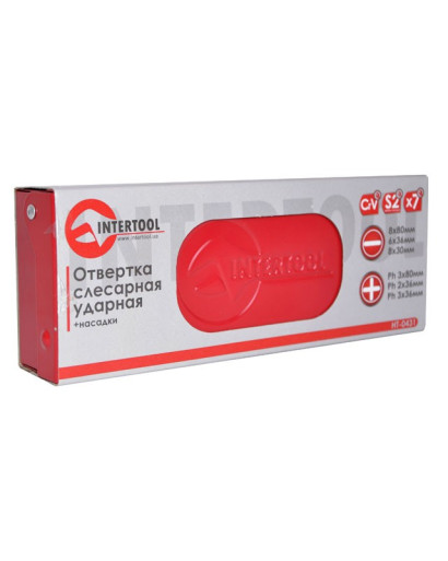 Отвертка ударная Prof. с комплектом насадок 6 ед. INTERTOOL HT-0431 Отвертка ударная Prof. с комплектом насадок 6 ед. INTERTOOL HT-0431