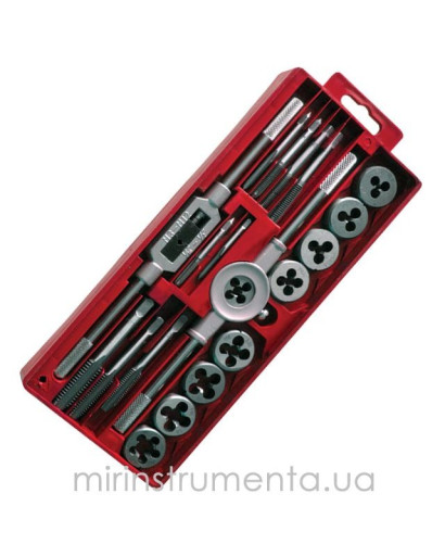 Набор плашек M6-M12 и метчиков M3-M12, 20 ед. INTERTOOL SD-8020