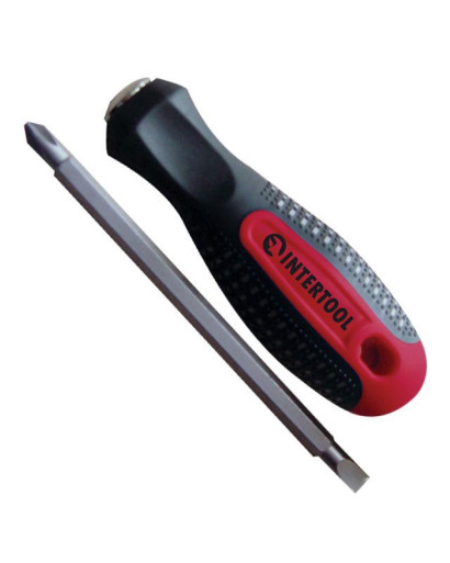 Отвертка двухсторонняя SL6, PH2 INTERTOOL VT-3100