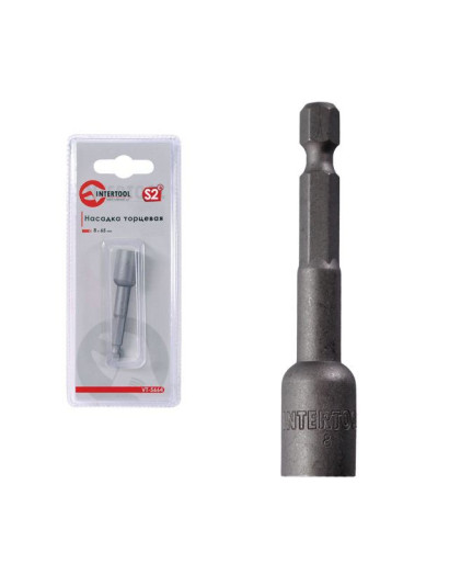 Насадка торцевая шестигранная 8x65 мм INTERTOOL VT-5664