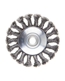 Щітка конусна, 100мм, M14, пучки крученого дроту, для КШМ INTERTOOL BT-4100