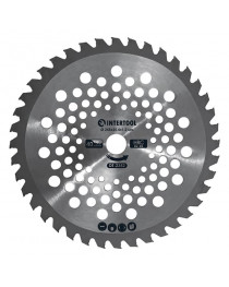 Ніж для мотокоси, тримера з твердосплавними напайками ø255x25.4x1.2мм 40T, HRC 82-86, хвилеподібний INTERTOOL DT-2352