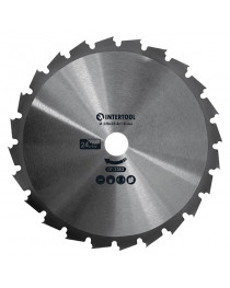 Ніж для мотокоси, тримера з твердосплавними напайками ø228x25.4x1.8мм 24T INTERTOOL DT-2353
