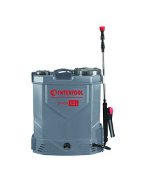 Обприскувач акумуляторний ранцевий 12л, 3.1л/хв, батарея 12В/8Аг INTERTOOL  DT-9012