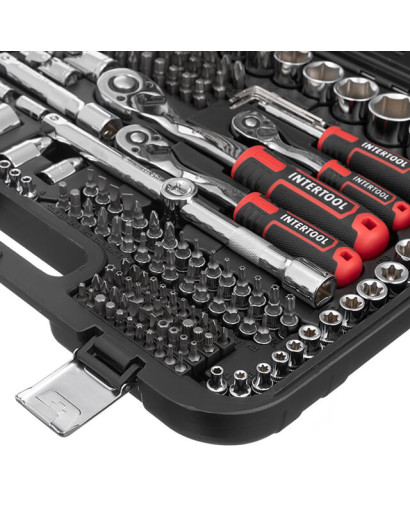Набір інструментів 1/2", 3/8", 1/4 ", 219ед., Cr-V STORM INTERTOOL ET-8219 Набір інструментів 1/2", 3/8", 1/4 ", 219ед., Cr-V STORM INTERTOOL ET-8219