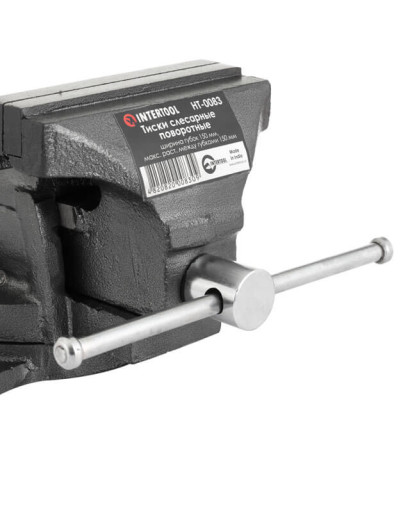 Лещата слюсарні поворотні 150мм, 9,6кг INTERTOOL HT-0083 Лещата слюсарні поворотні 150мм, 9,6кг INTERTOOL HT-0083