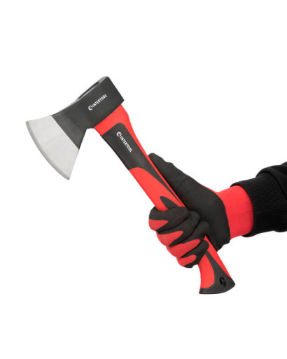 Сокира 800г, ручка з фібергласу INTERTOOL HT-0262 Сокира 800г, ручка з фібергласу INTERTOOL HT-0262