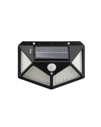 Світильник акумуляторний настінний 100SMD, вуличний, сонячна панель, датчик руху INTERTOOL LB-0113