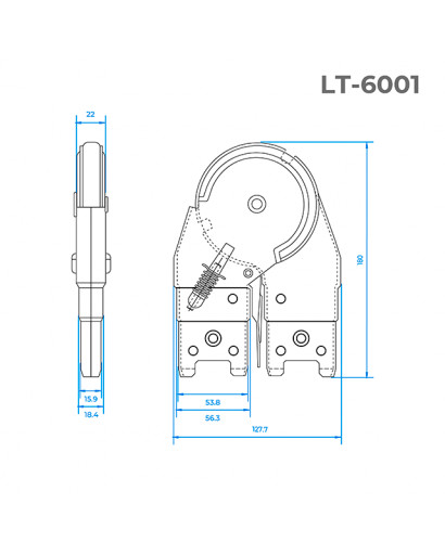 Шарніри для драбин та стрем'янок INTERTOOL LT-6001