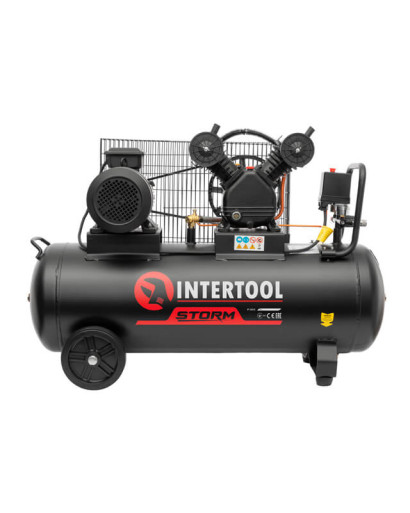 Компресор STORM, 100л, 3кВт, 380В, 10aтм, 500л/хв, 2 циліндри INTERTOOL PT-0013 Компресор STORM, 100л, 3кВт, 380В, 10aтм, 500л/хв, 2 циліндри INTERTOOL PT-0013
