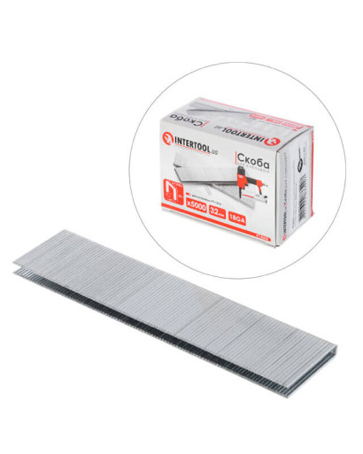 Скоба 32×5,7(5,8) мм*1,25×1,0 мм, 18GA, 5000 од/упак, для степлера PT-1612 INTERTOOL PT-8332 Скоба 32×5,7(5,8) мм*1,25×1,0 мм, 18GA, 5000 од/упак, для степлера PT-1612 INTERTOOL PT-8332
