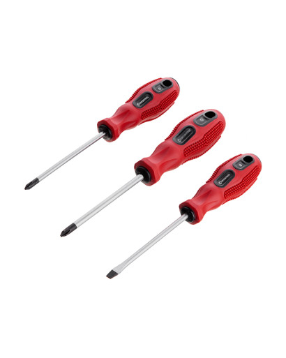 Набір викруток 3шт. (SL5*100, PH1*100, PH2*100) Cr-V, INTERTOOL VT-2004 Набір викруток 3шт. (SL5*100, PH1*100, PH2*100) Cr-V, INTERTOOL VT-2004