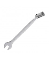 Ключ рожково-накидний шарнірний 13 мм, CrV, покриття сатин-хром INTERTOOL XT-1413