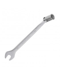 Ключ ріжково-накидний шарнірний 14 мм, CrV, покриття сатин-хром INTERTOOL XT-1414