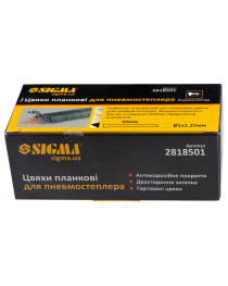 Цвяхи планкові 50*1.25*1мм для пневмостеплера, уп.5000шт SIGMA (2818501)
