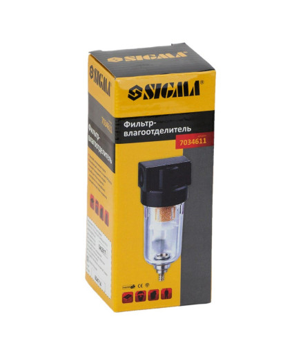 Фільтр-влагоотделитель 500л/мин ¼" Sigma (7034611) Фільтр-влагоотделитель 500л/мин ¼" Sigma (7034611)
