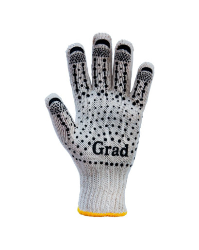 Рукавички трикотажні з крапковим ПВХ покриттям 10" GRAD (9442715) 