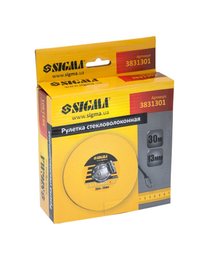 Рулетка стекловолокно 30м*13мм Sigma (3831301) 