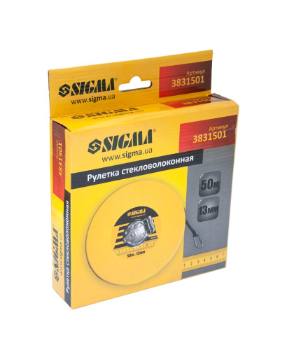 Рулетка стекловолокно 50м*13мм Sigma (3831501)