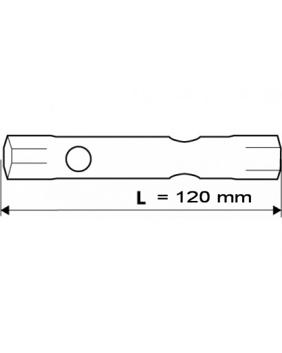 Ключ торцевой двусторонний с отверстиями 8 x 9 мм 120 мм TOPEX