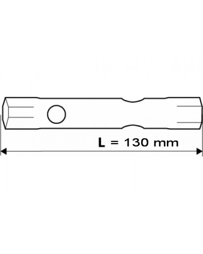 Ключ торцевой двусторонний с отверстиями 12 x 13 мм 130 мм TOPEX