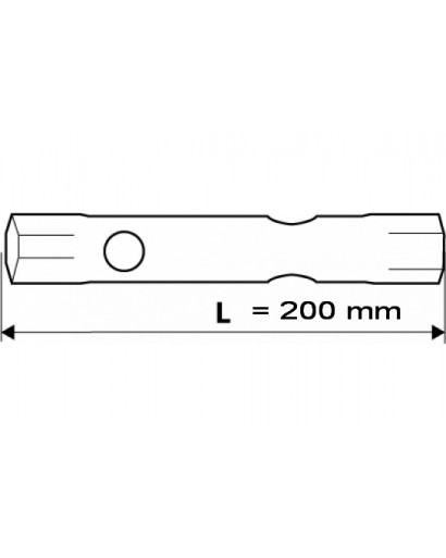 Ключ торцевой двусторонний с отверстиями 30 x 32 мм 200 мм TOPEX