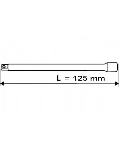 Удлинитель 1/2" 125 мм CrV TOPEX